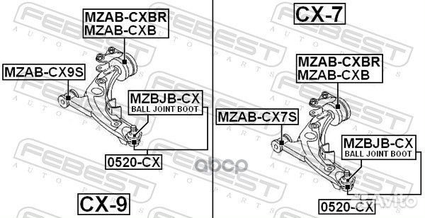 Опора шаровая mazda CX-7/CX-9 06- 0520-CX Febest