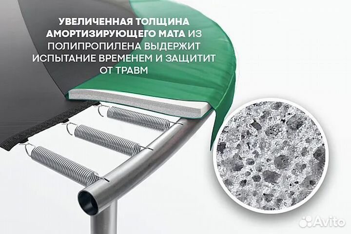 Батут Hasttings Classic Game Green (3,66 м)