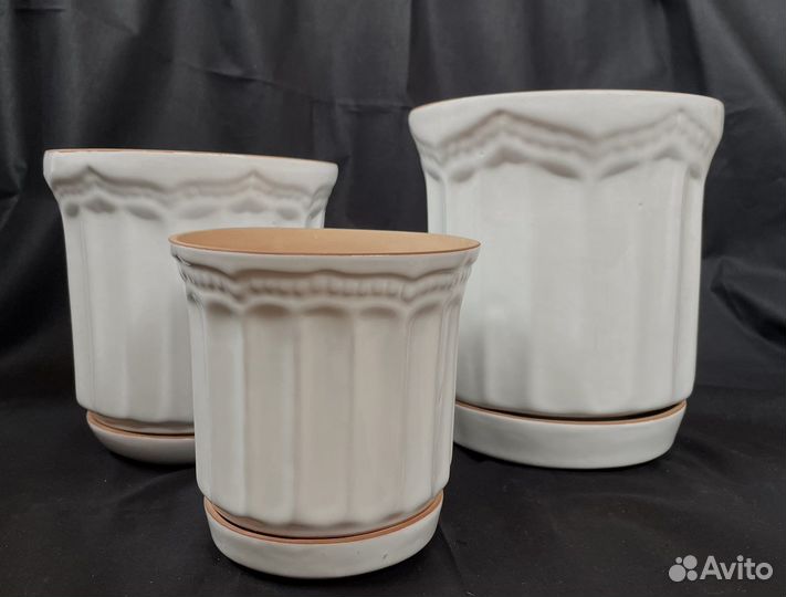 Набор горшков для цветов керамика