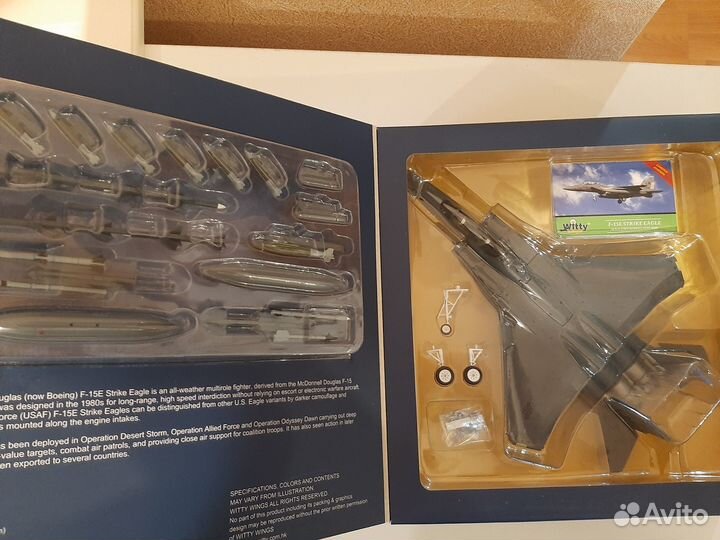 Металлическая модель самолета Witty Wings F-15