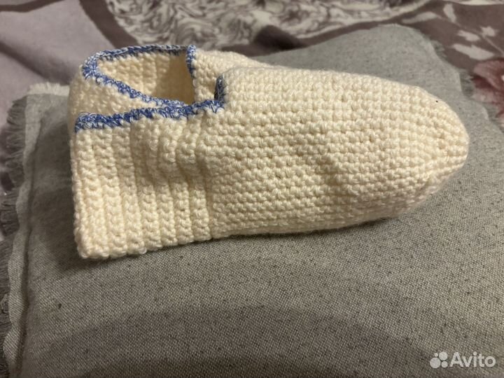 Вязанные тапочки следки ручной работы