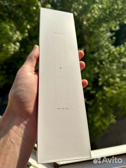 Белый силиконовый ремешок для Apple Watch оригинал