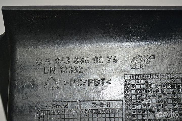 Накладка переднего бампера, левая mercedes-benz Ac