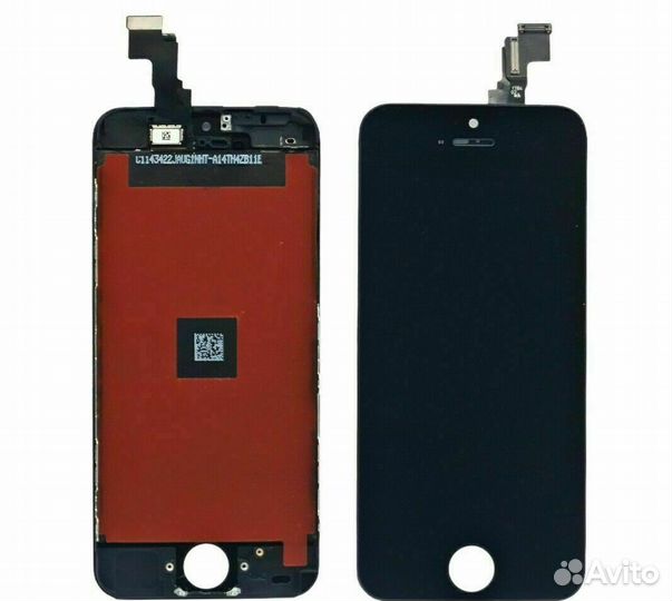 Дисплей для iPhone 5C с рамкой черный ODM стекло