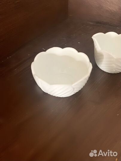 Молочник и сахарница молочное стекло