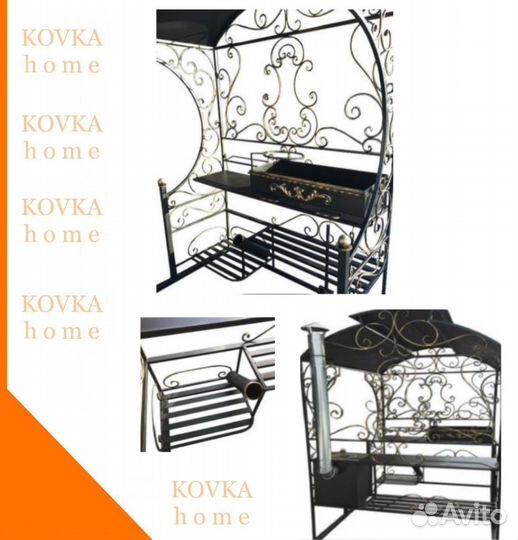 Кованный мангал-беседка «Подмосковье»