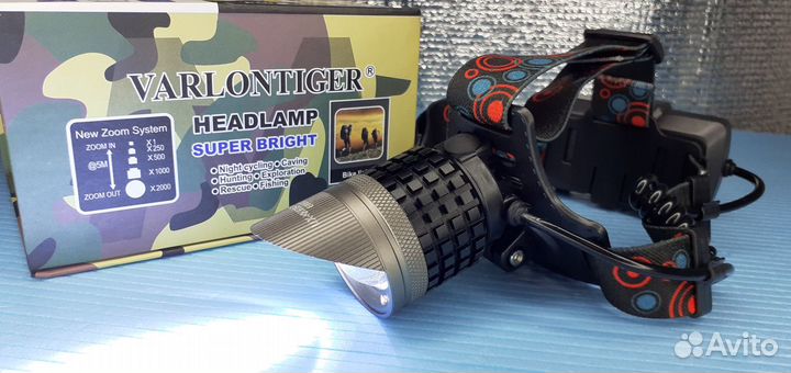 Армейский мощный фонарь с козырьком Cree xm-l T6