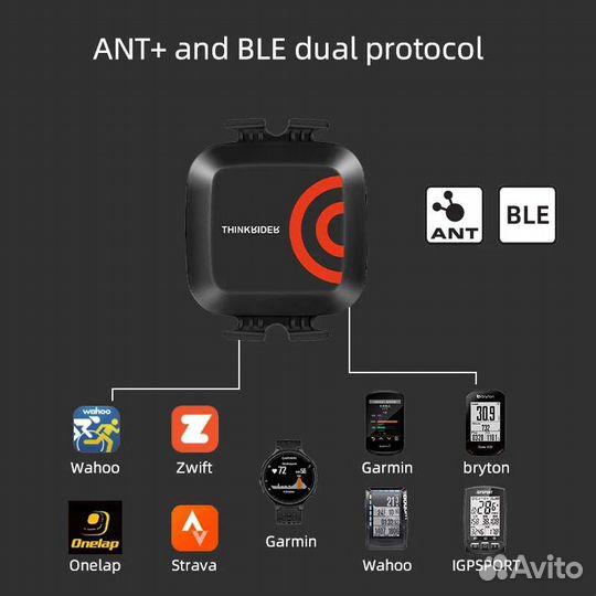 Датчик скорости/каденса ANT+ BLE