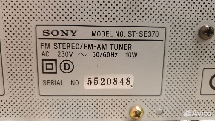 Стереофонический Тюнер Sony ST-SE370
