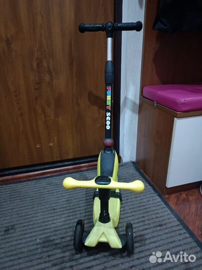 Самокат беговел детский трехколесный