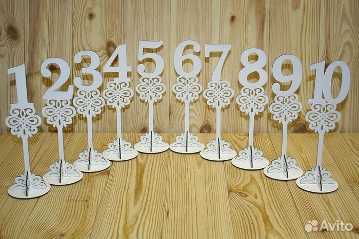 Номера на столы Нумерация на свадьбу