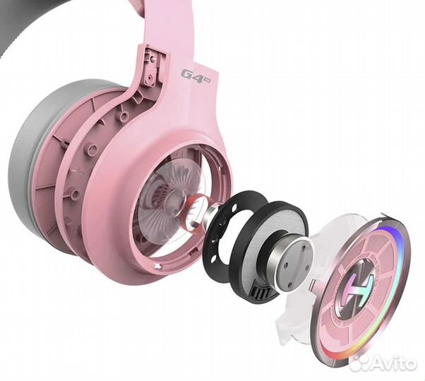 Наушники Edifier G4 TE 2.5m Pink накладные USB ого