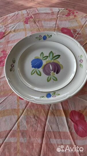 Блюдо фаянс,ссср, маркировка З и К
