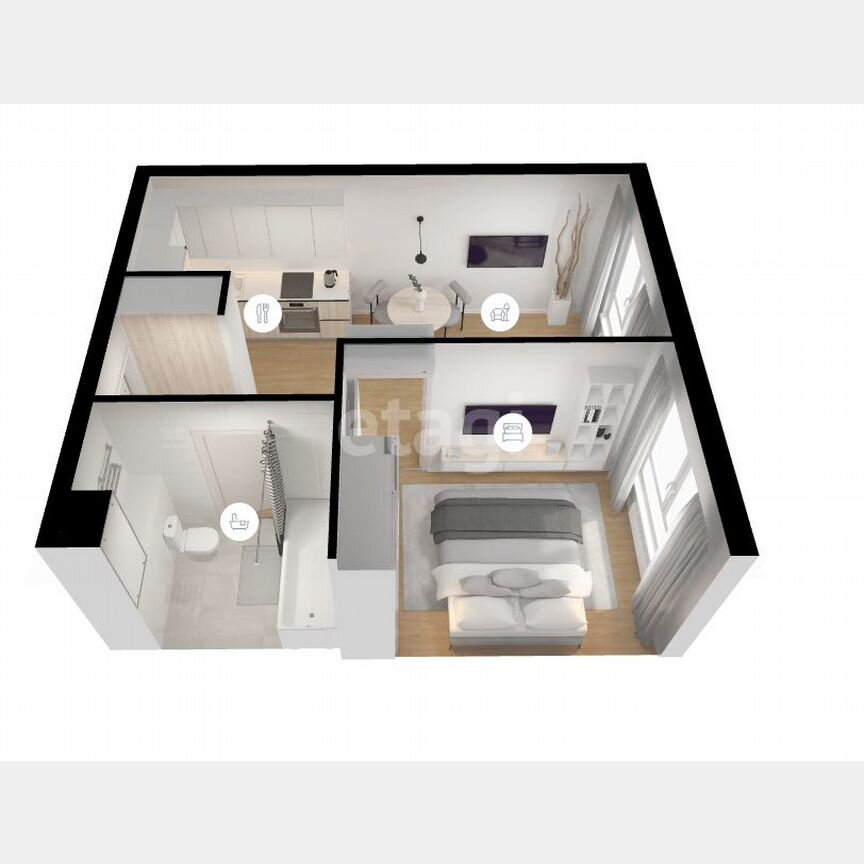 1-к. квартира, 32,2 м², 3/14 эт.