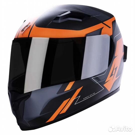 Stormer Wise full face helmet Matt Runner Orange