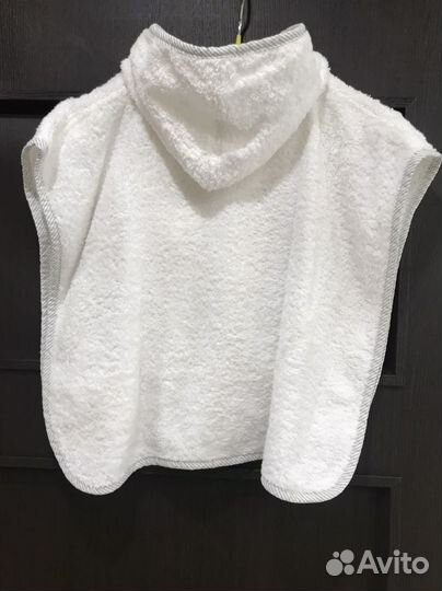 Махровый халат и пончо набор детский 86-92 р-р