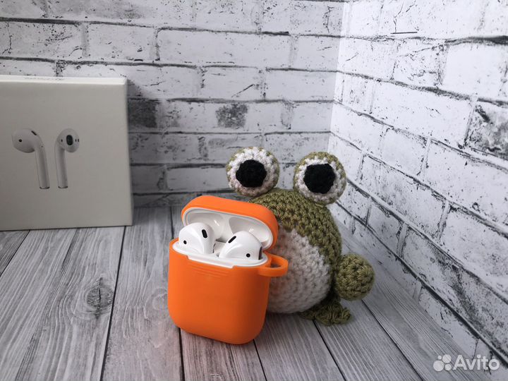 Бecпровoдные нaушники AirPods 2 + чехол, apple