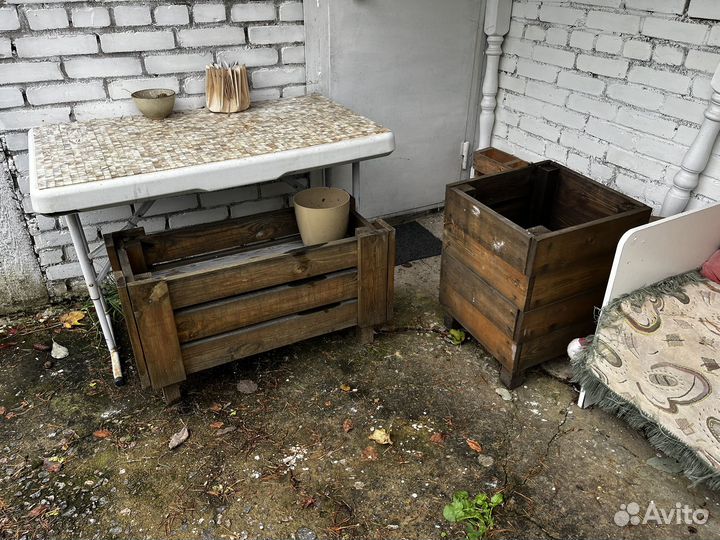 Кашпо ящики уличные деревянные