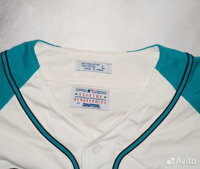 Vintage Starter x Marlins MLB L джерси бейсбольное