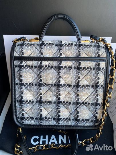 Сумка chanel flap bag твидовая оригинал