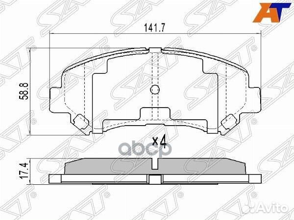 Колодки тормозные перед nissan X-Trail 31/qashqai