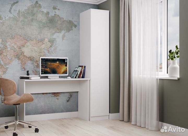 Стол компьютерный белый новый 1.2м IKEA-стиль