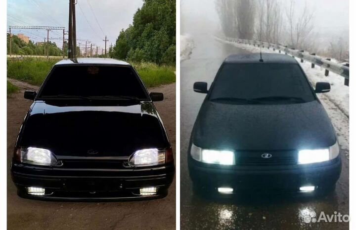 LED туманки на Ваз 2110