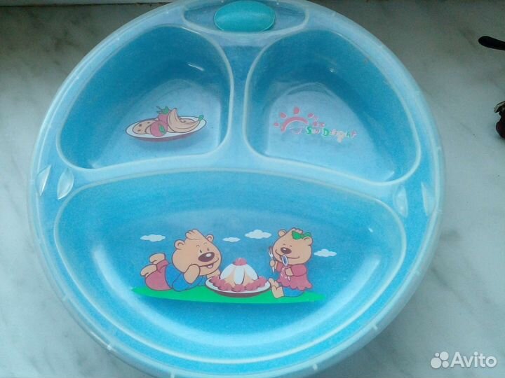 Детская тарелка на присоске с подогревом