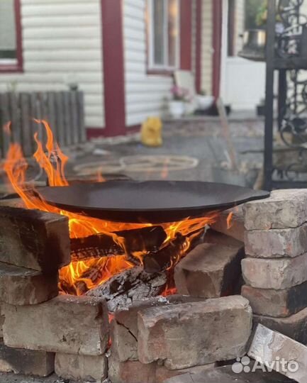 Узбекская чугунная сковорода Садж новый