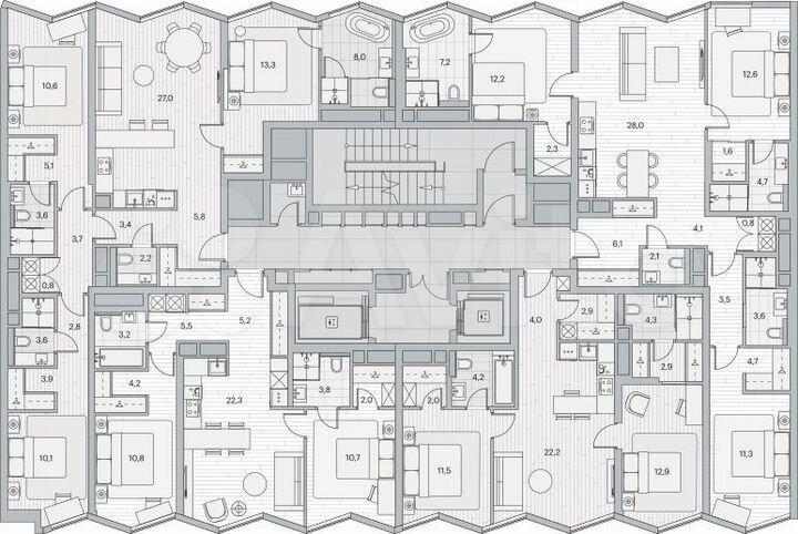 3-к. квартира, 103,9 м², 5/22 эт.