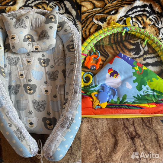 Кокон гнездышко и развивающий коврик