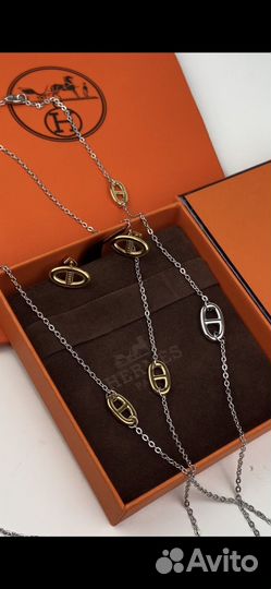 Серьги и подвеска Hermes люкс