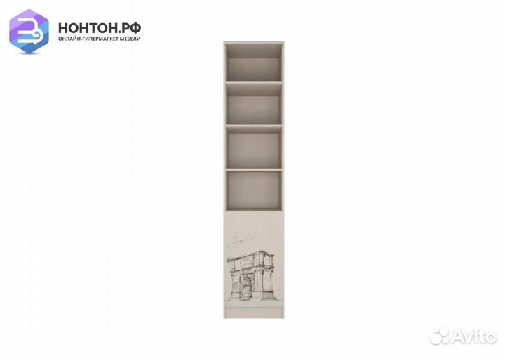 Стеллаж Мийа-3А ясень шимо светлый / фотопечать го