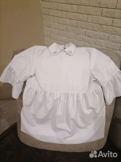 Блузка школьная белая на девочку