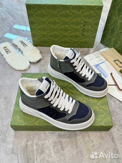 Зимние кроссовки Gucci мужские премиум (39-46)