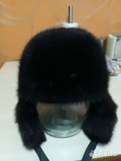 Шапка ушанка норковая женская