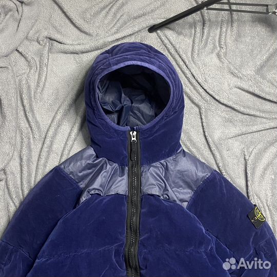 Вельветовый пуховик stone island