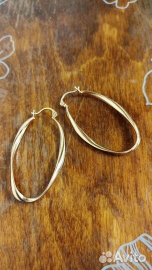 Серьги с гальваническим покрытием