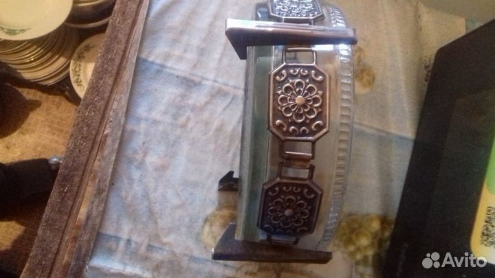 Ваза -конфетница латная хрусталь,мельхиор СССР