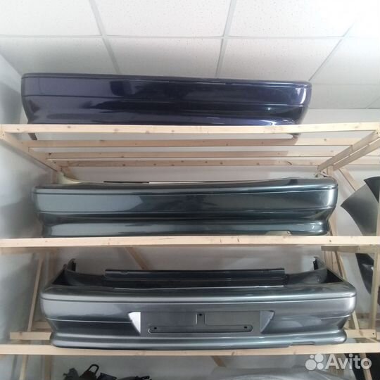 Бампер задний 2114 2113 цвет серо-сине зеленый