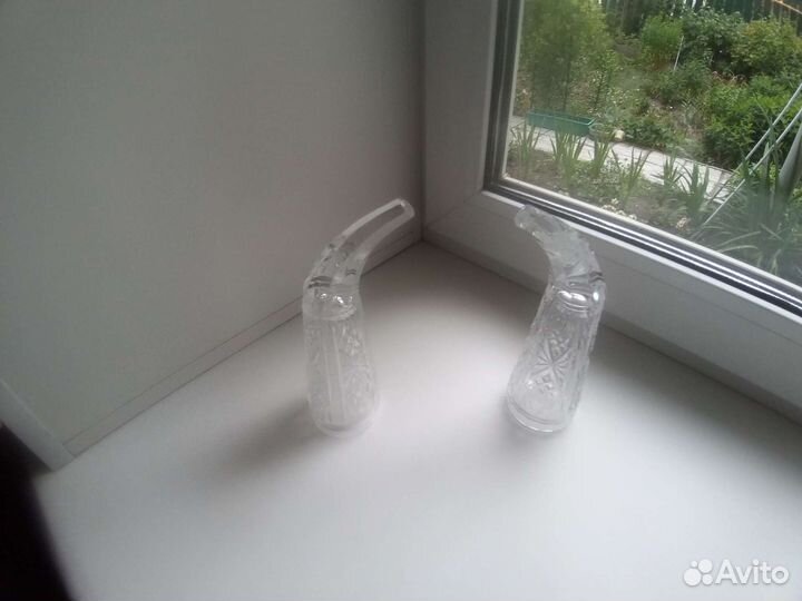 Рюмка сапожок и рога хрусталь