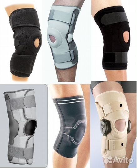 Новые ортезы, наколенники с усилением (полужест.)