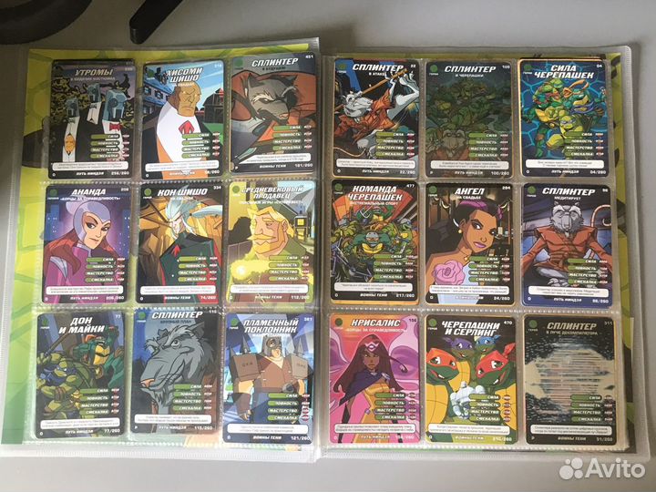 Коллекция карточек черепашки ниндзя