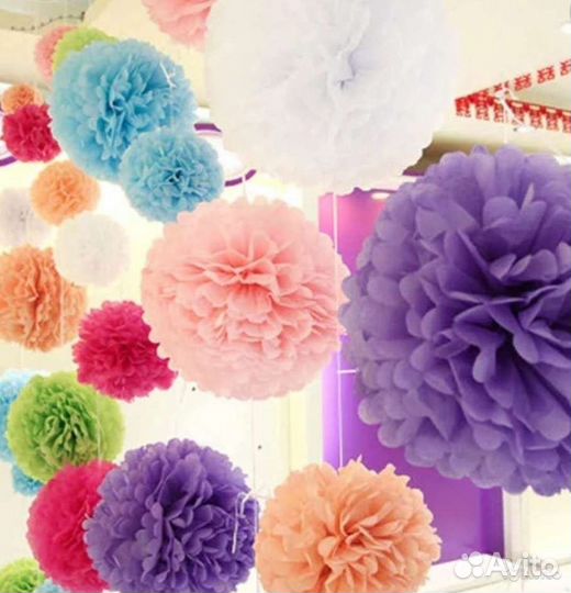 Новые помпоны (бумажные шары)
