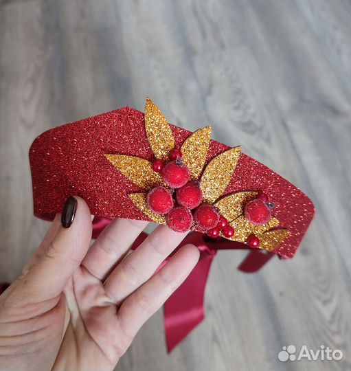 Ободок кокошник осень