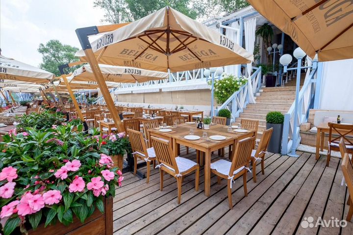 Зонты с боковой опорой от солнца для кафе