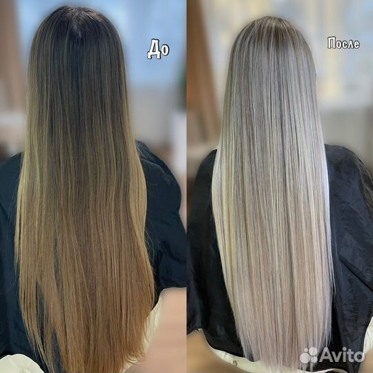 Окрашивание волос любой сложности)