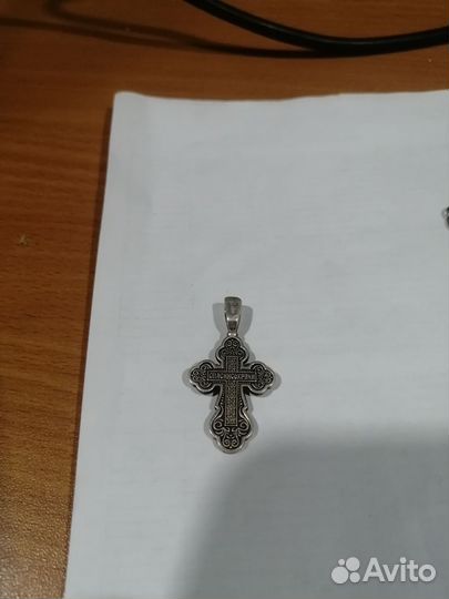 Мужской серебряный крест