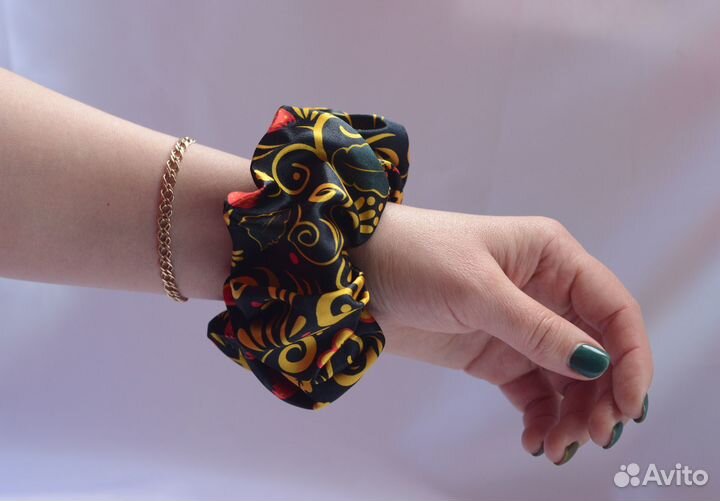 Хохлома резинка для волос премиум