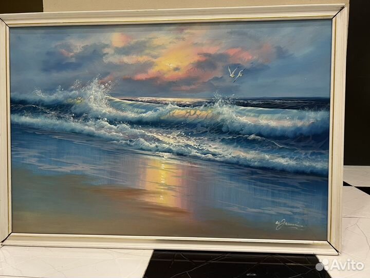 Картина на холсте Морской пейзаж прибой